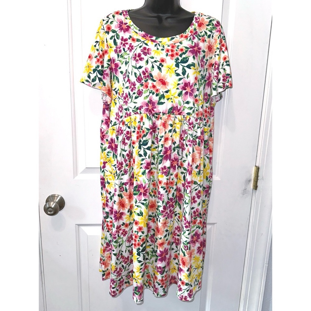 Honeyme floral print short sleeve dress